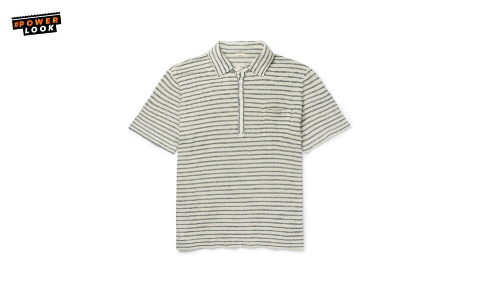 <p>“The M<span>assimo Alba is a Milan-based designer, and for when you’re not at work, those polos are great. It’s the best polo around.” <em>Guy Trebay</em></span><br>Massimo Alba Wembley Striped Linen Polo Shirt, <a rel="nofollow noopener" href="https://www.mrporter.com/en-us/mens/massimo_alba/wembley-striped-linen-polo-shirt/853658?ppv=2" target="_blank" data-ylk="slk:$330;elm:context_link;itc:0;sec:content-canvas" class="link ">$330</a><br><a rel="nofollow noopener" href="http://mrporter.com" target="_blank" data-ylk="slk:mrporter.com;elm:context_link;itc:0;sec:content-canvas" class="link ">mrporter.com</a> </p>