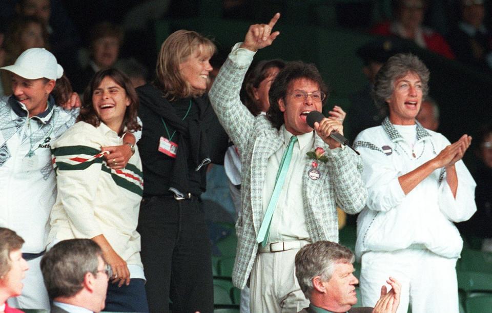 Sir Cliff Richard leads a Centre Court singalong (Adam Butler/PA) (PA Archive)