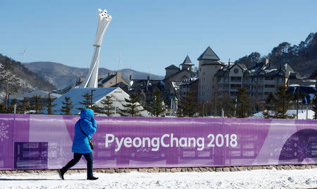 The Olympic Cauldron for the upcoming 2018 Pyeongchang Winter Olympic Games is pictured at the Alpensia resort in Pyeongchang, South Korea, January 23, 2018. REUTERS/Fabrizio Bensch