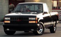 <p>The sport truck craze had reached peak levels by the early 1990s, and a large part of the popularity was due to the redesigned 1988 Chevy and GMC full-size trucks. GM decided these new GMT 400 trucks were the perfect template to produce a high-performance pickup, and the black-only 1990 454 SS was a beast. Chevrolet borrowed the 454-cid big-block V-8 from its heavy-duty pickup trucks, along with the stout Turbo 400 three-speed automatic and a 9.5-inch rear axle. The next year, Chevy swapped in a four-speed automatic and bumped the power to 255 hp and torque to 405 lb-ft. As a result, the 0-60 mph times dropped down to the low 7-second range-not far off the speed of some Camaros at that time. What's cool about the 454 SS isn't necessarily the speed. It's that GM took a large engine intended for a heavier application and repurposed it for fun-just like the muscle car days of the 1960s.</p>