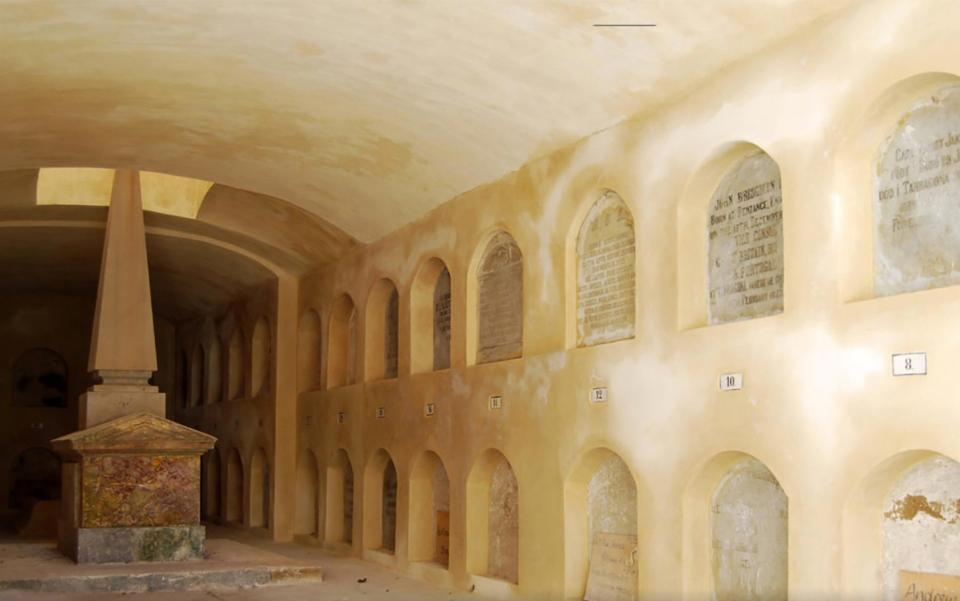 Niches at the British Cemetery in Tarragona before restoration