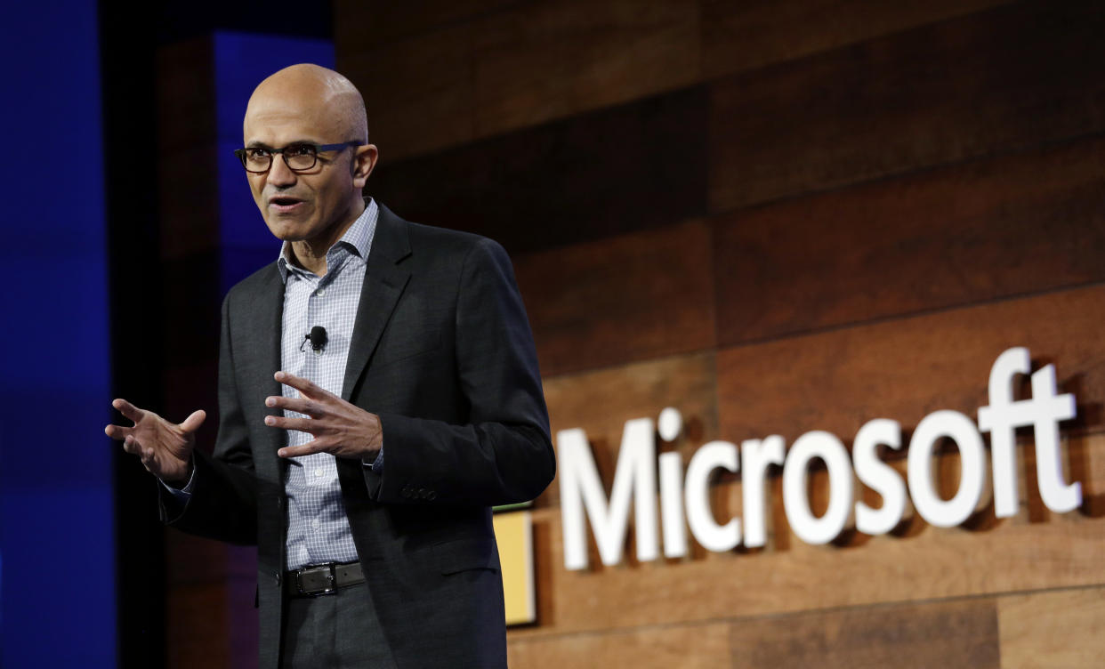 Microsoft CEO Satya Nadella. (AP Photo/Elaine Thompson, File)