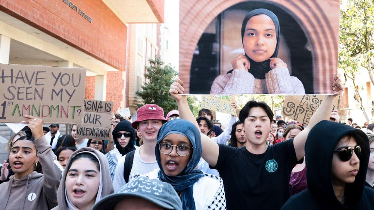 Tabassum appeared on CNN after her speech was canceled, saying she was not sorry not sorry about promoting "unequivocal and unconditional right to life for all people, including Palestinians," which she claimed was the point of her anti-Israel social media posts that resulted in the school canceling her speech.