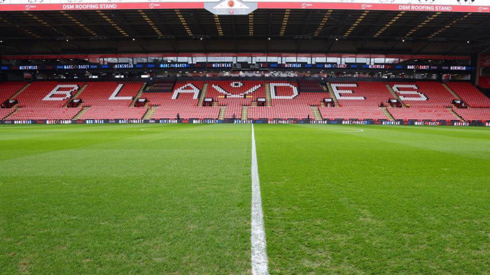 General view of Sheffield United stadium and pitch