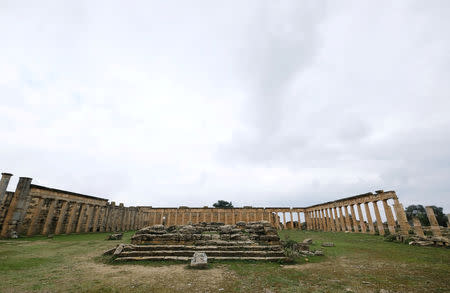 FILE PHOTO: A general view of the ancient ruins of the Greek and Roman city of Cyrene, in Shahhat, Libya February 9, 2019. REUTERS/Esam Omran Al-Fetori