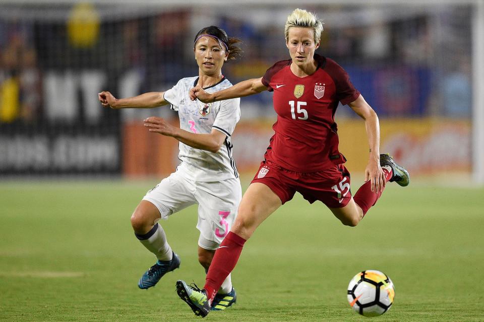 Megan Rapinoe with the USWNT during the 2017 Tournament of Nations.