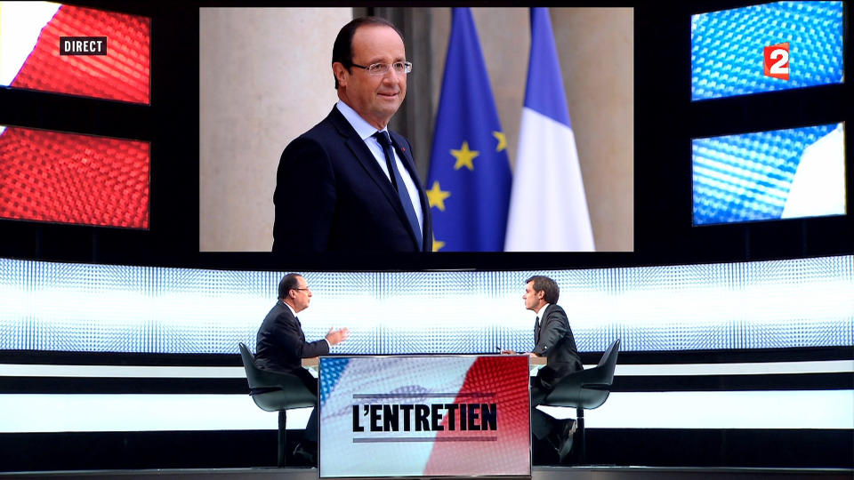 L'entretien télévisé de François Hollande. AFP