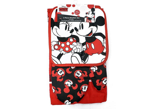 Disney Red & White Mickey & Minnie Mouse Oven Mitts, 2-Pack