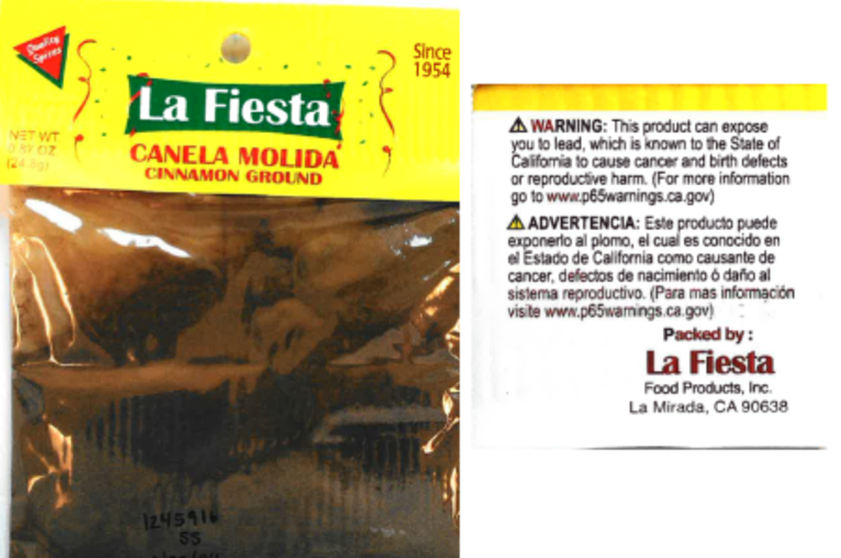 La Fiesta cinnamon recalled for lead contamination<p>FDA</p>