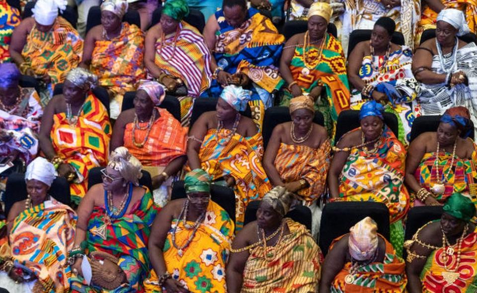 Traditional leaders during the official presentation of Jane Naana-Agyemang as John Maham's running mate in Accra, Ghana - April 24, 2024