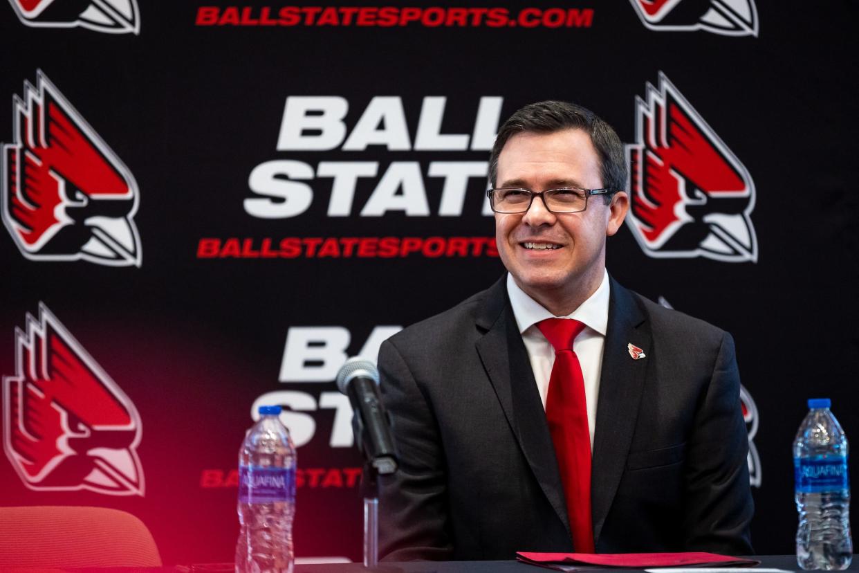 Ball State University introduced Jeff Mitchell as its new Athletics Director during a ceremony at its Alumni Center on Monday, Feb. 6, 2023.