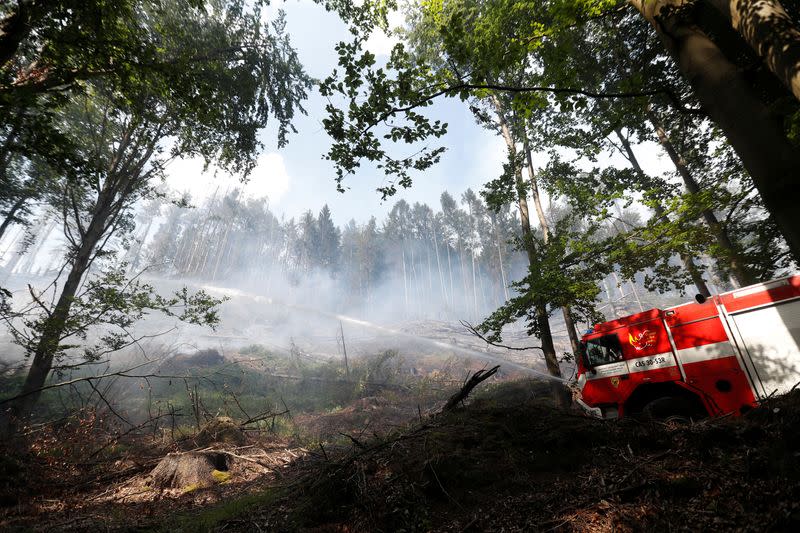 Wildfire continues to burn in Hrensko