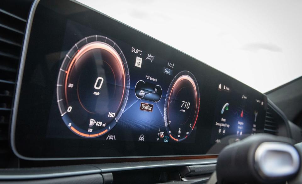 <p>Say, "Hey, Mercedes," and the new MBUX infotainment system's voice-command feature will respond to commands such as "Find a Starbucks" and set the destination to the nearest one. Complain that you're cold, and it'll raise the interior temperature.</p>