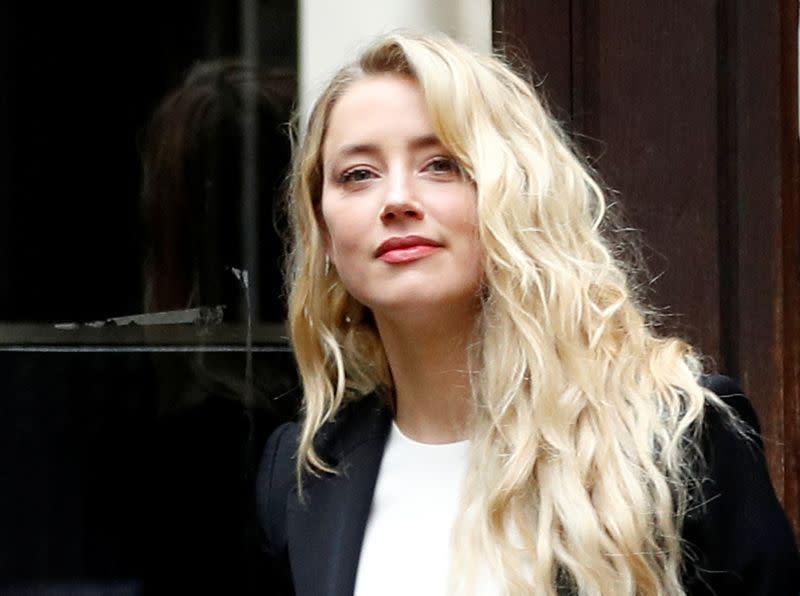 Actors Amber Heard and Johnny Depp at the High Court in London