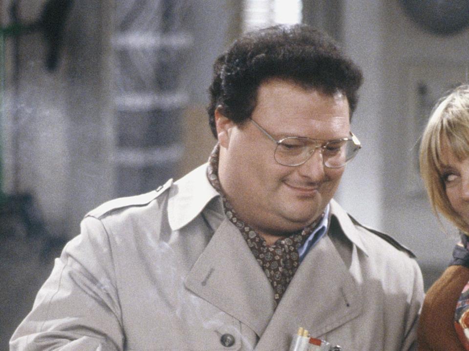 Wayne Knight as Newman, Sheree North as Babs Kramer on Seinfeld.