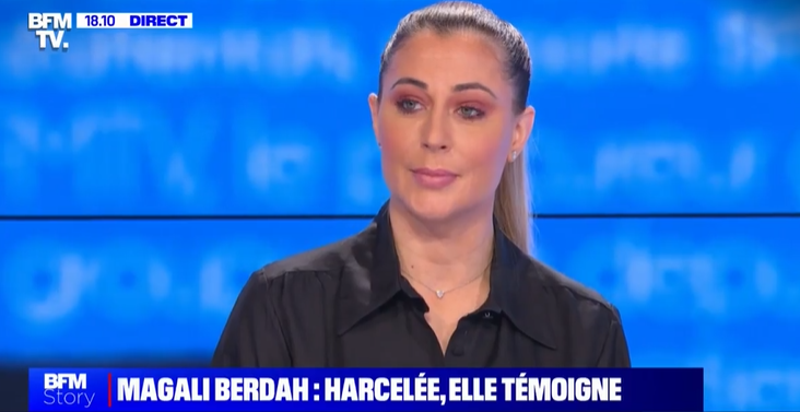 Magali Berdah, invitée sur le plateau de l’émission « Tech&Co » sur BFM TV, pour parler de ses affaires judiciaires en cours et des ses harcelements.