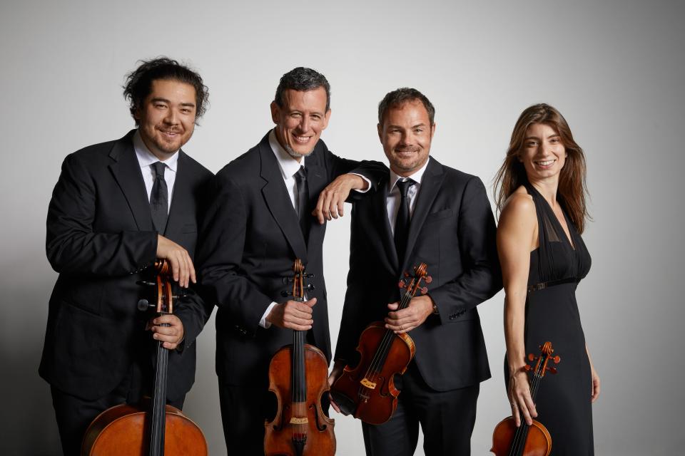 The Euclid Quartet performs Oct. 22, 2023, as the guest soloist with the South Bend Symphony Orchestra at the University of Notre Dame’s DeBartolo Performing Arts Center for the world premiere of composer Anna Clyne's "Quarter Day," a concerto for string quartet and chamber orchestra that she wrote on commission from the SBSO and the Fischoff National Chamber Music Association in commemoration of Fischoff's 50th anniversary in 2023.