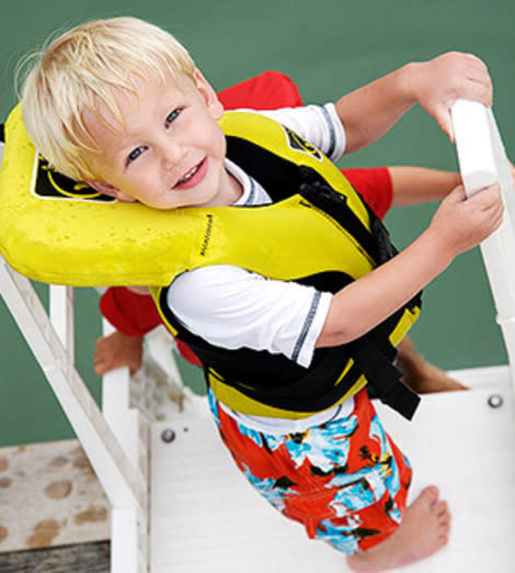 Boy Wearing Life Jacket