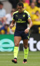 Football Soccer Britain - Watford v Arsenal - Premier League - Vicarage Road - 27/8/16 Arsenal's Alexis Sanchez celebrates scoring their second goal Action Images via Reuters / Andrew Boyers Livepic EDITORIAL USE ONLY. No use with unauthorized audio, video, data, fixture lists, club/league logos or "live" services. Online in-match use limited to 45 images, no video emulation. No use in betting, games or single club/league/player publications. Please contact your account representative for further details.