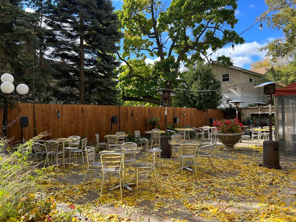 The patio at Tess, 2499 N. Bartlett Ave., is a tucked-away gem in a fenced-in area surrounded by trees lining the quiet neighborhood just west of Oakland Avenue.