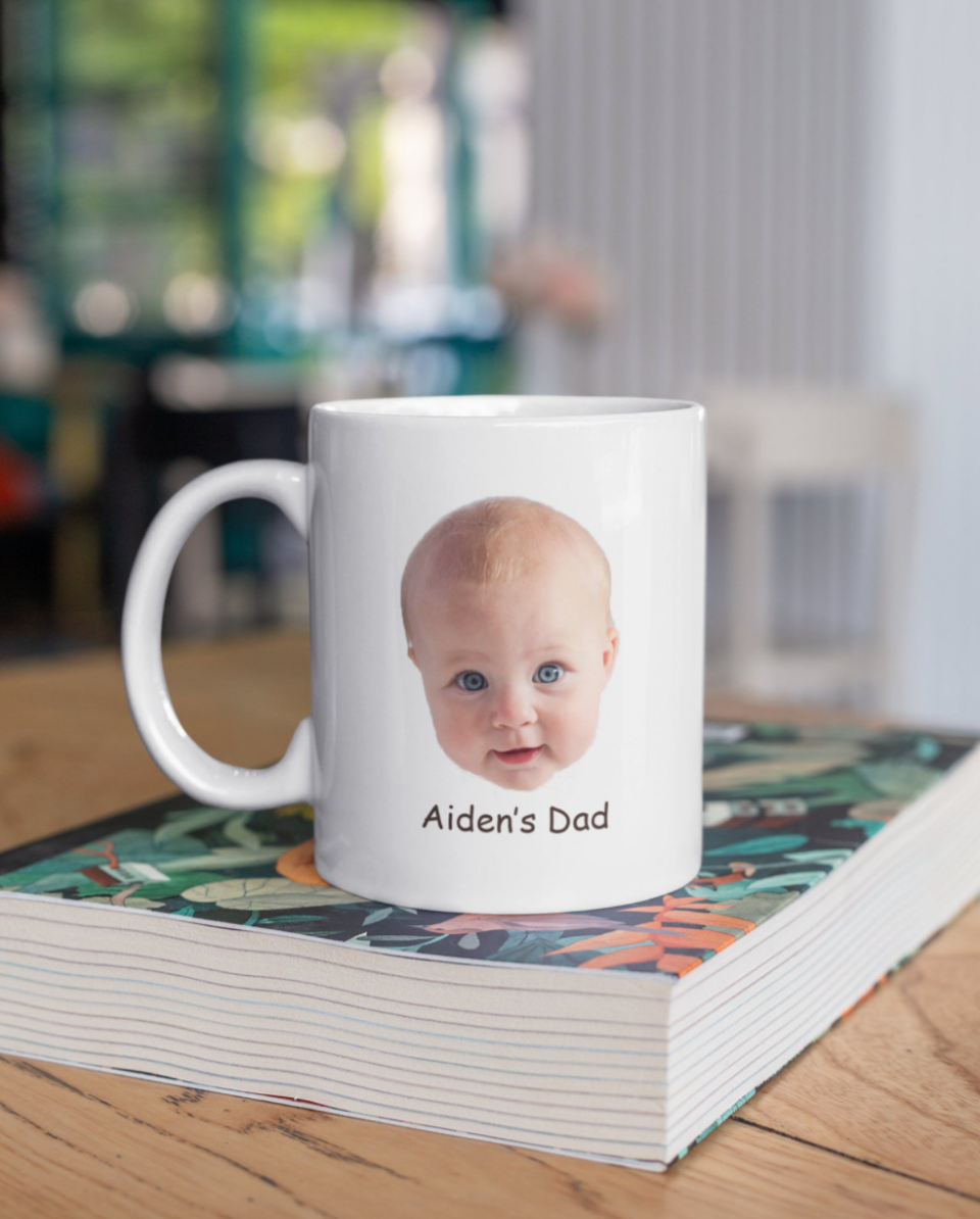 Customized Baby Photo Mug (Photo via Etsy)