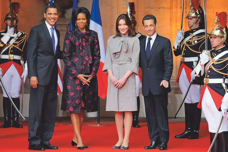 With the Obamas at a Nato summit in France, 2009 -  Getty Images