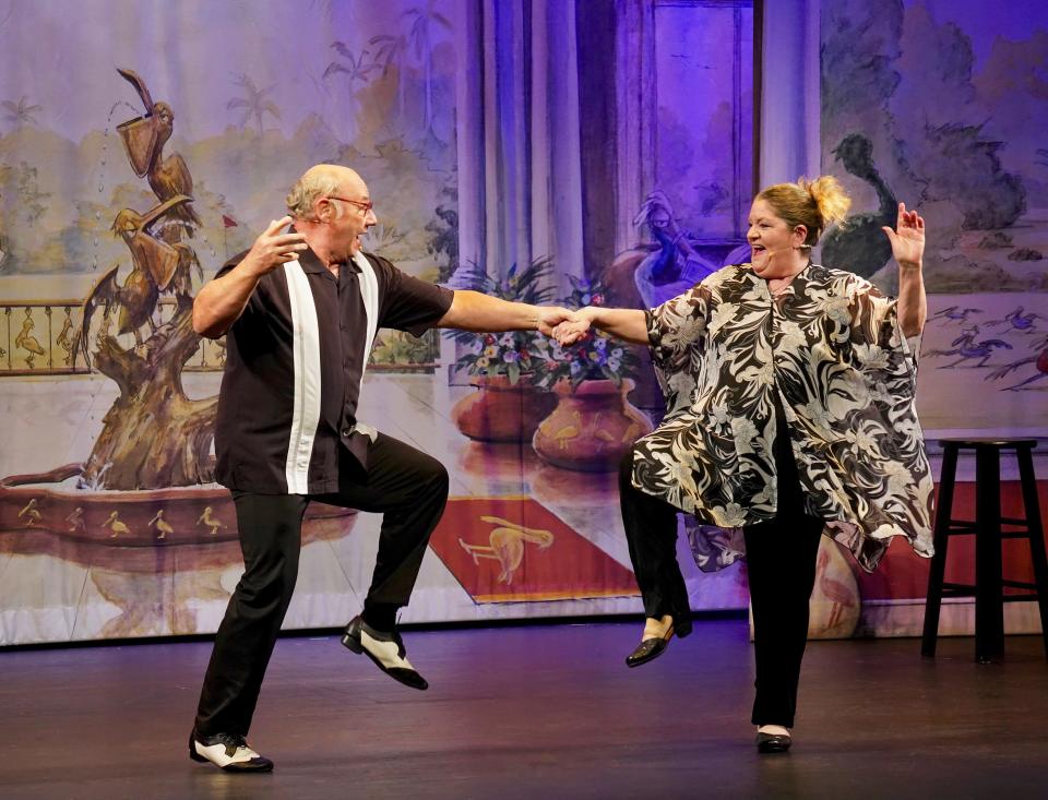 “Assisted Living: The Musical” is a slice-of-life show, with two actors – Rick Compton and Betsy Bennett –playing 18 different residents of Pelican Roost, the party school of retirement communities.