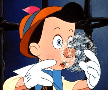 Gif of Pinnochio's nose growing