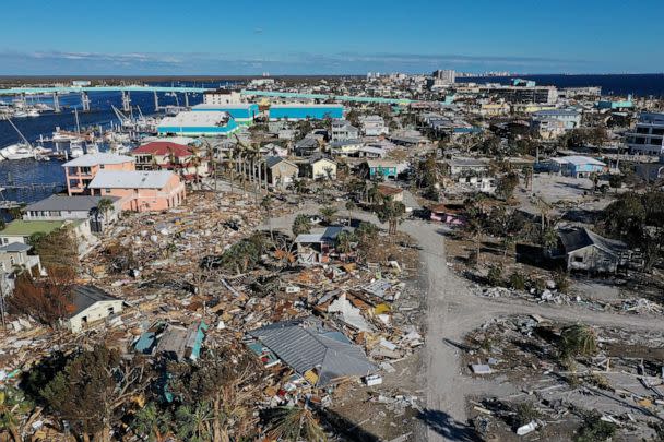 PHOTO: Destruction left in the wake of Hurricane Ian, Oct. 2, 2022, in Fort Myers Beach, Florida. (Win Mcnamee/Getty Images, FILE)