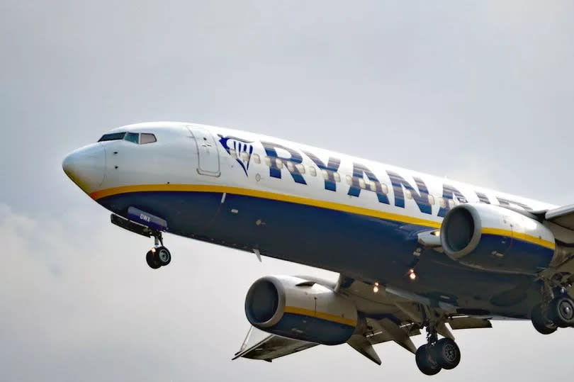 A Ryanair flight from Liverpool