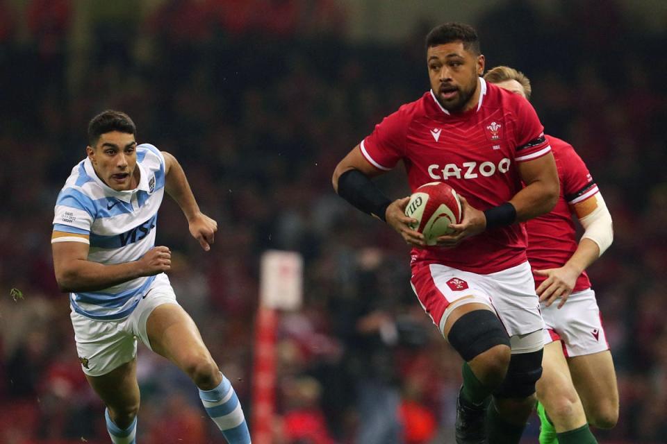 Faletau scored Wales’s first try (AFP via Getty Images)