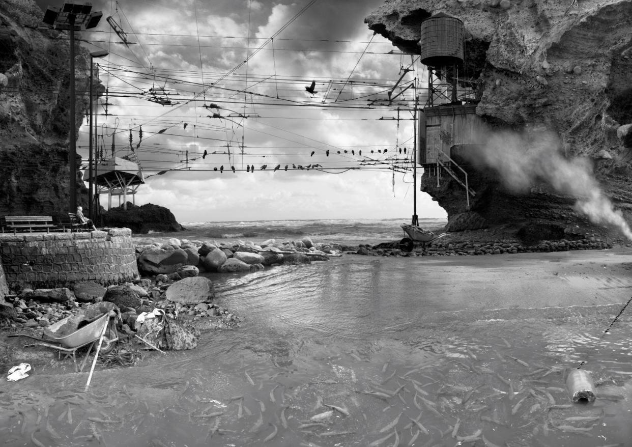 Anthony Goicolea (b.1971); Low Tide, 2007; chromogenic print, mounted on aluminum and laminated with Plexiglas; museum purchase with funds provided by the Jack W. Lindsay Acquisition Endowment Fund, image courtesy of Jepson Center