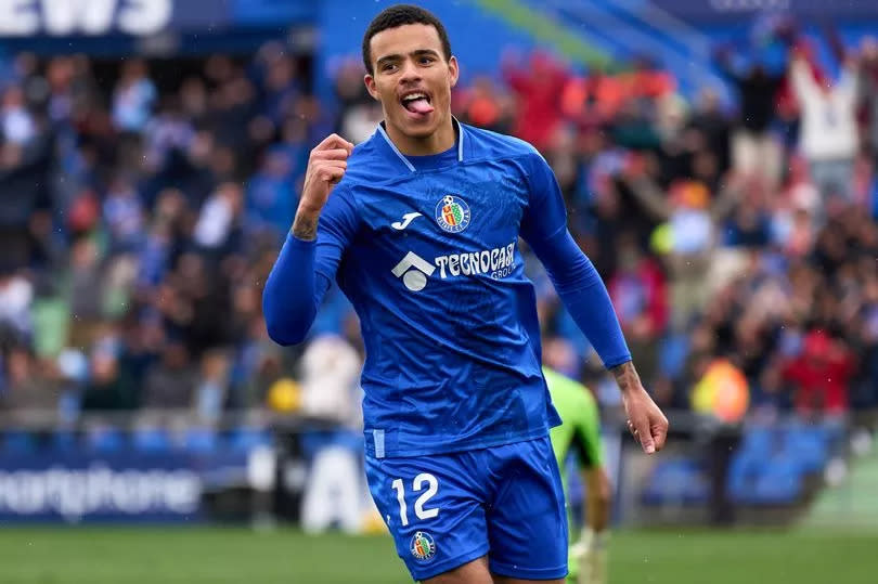 Mason Greenwood of Getafe CF celebrates