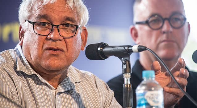 Aboriginal and Torres Strait Islander Social Justice Commissioner Mick Gooda at the he Garma Festival in north-east Arnhem Land on Saturday, July 30. Photo: AAP