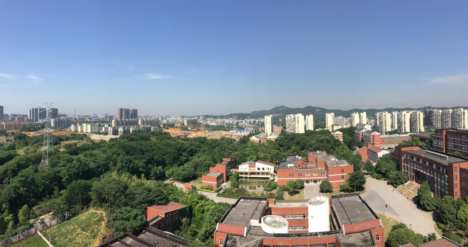 aerial view of the university