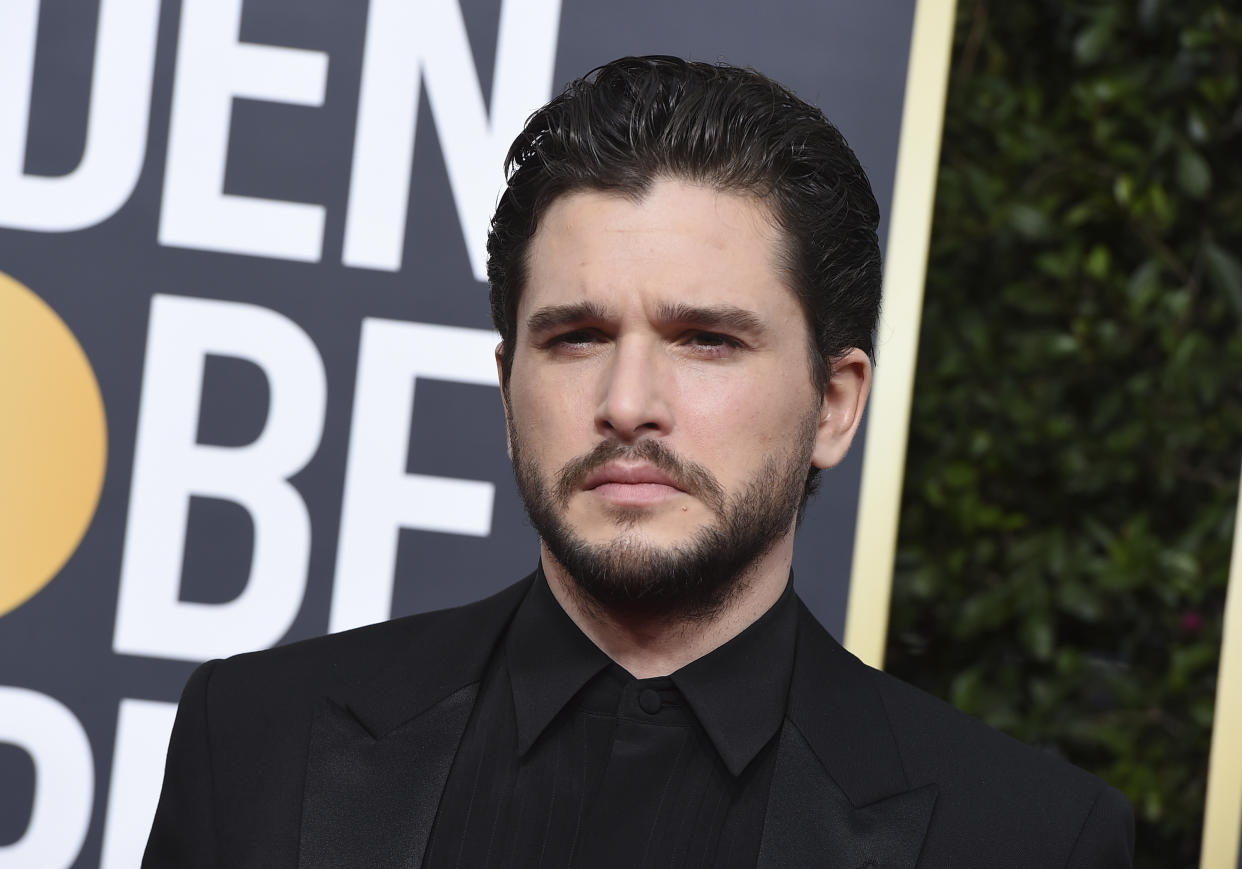 Kit Harington arrives at the 77th annual Golden Globe Awards at the Beverly Hilton Hotel on Sunday, Jan. 5, 2020, in Beverly Hills, Calif. (Photo by Jordan Strauss/Invision/AP)