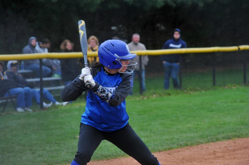 Wynford's Reese McGuire readies during her at-bat.
