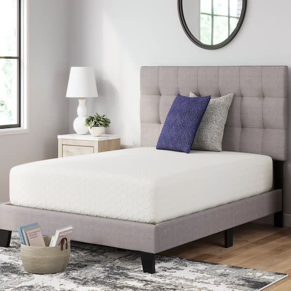 <p><a href="https://go.redirectingat.com?id=74968X1596630&url=https%3A%2F%2Fwww.ashleyfurniture.com%2Fp%2Fchime_12_inch_memory_foam_queen_mattress_in_a_box%2FM72731.html&sref=https%3A%2F%2Fwww.esquire.com%2Flifestyle%2Fg44220937%2Fbest-memory-foam-mattresses%2F" rel="nofollow noopener" target="_blank" data-ylk="slk:Shop Now;elm:context_link;itc:0;sec:content-canvas" class="link rapid-noclick-resp">Shop Now</a></p><p>Chime 12-Inch Memory Foam Mattress</p><p>$249.99</p><p>ashleyfurniture.com</p>