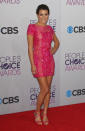 <b>Best dressed: Lea Michele </b><br><br>The Glee star brightened up the red carpet in a pink embellished Elie Saab SS13 mini dress with strappy heels.<br><br>Image © Rex