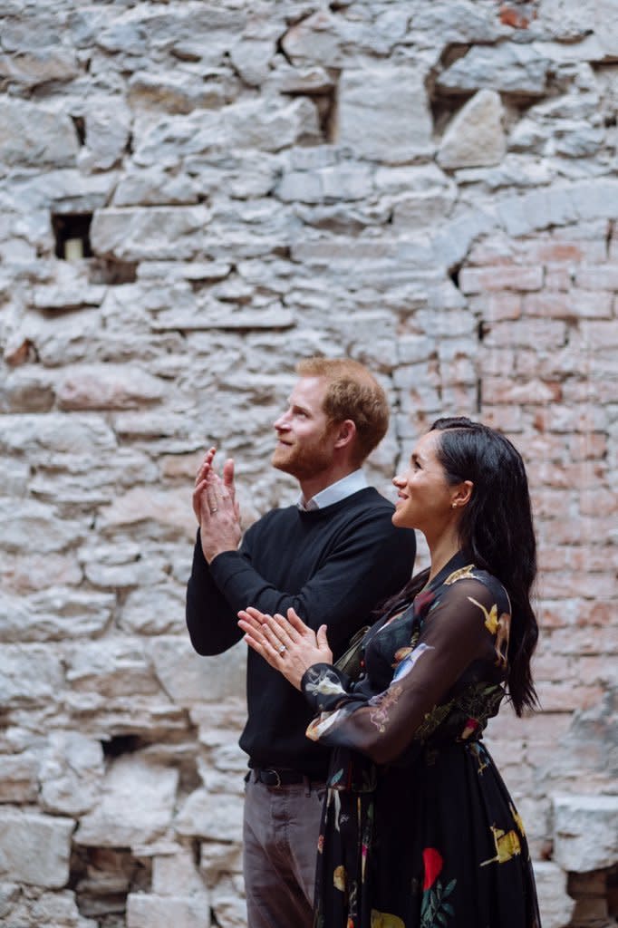 The Duke and Duchess of Sussex inside The Old Vic BrIstol (@KensingtonRoyal)