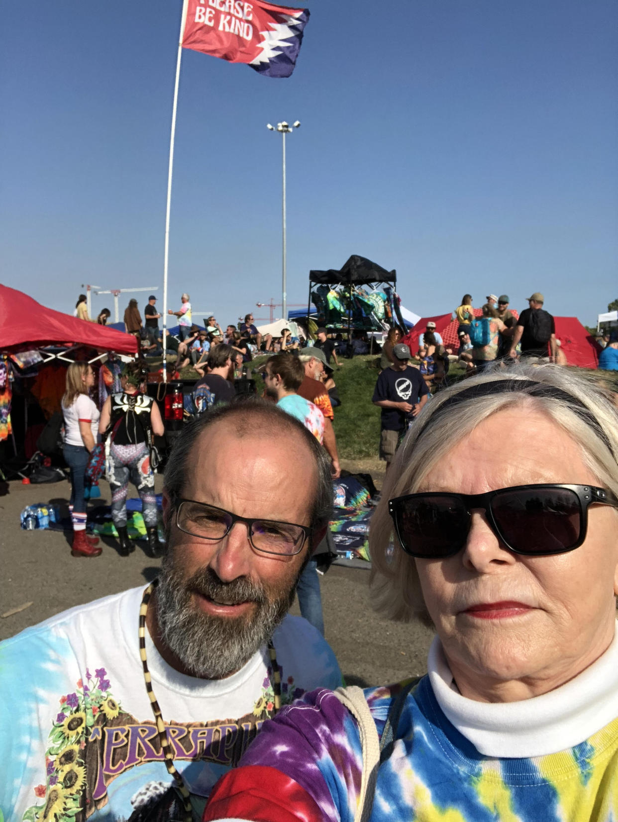 Matt and Judy on Shakedown Alley at the Dead &amp; Company show at Shoreline Amphitheater in Mountain View, California, in July 2018. (Photo: Courtesy of Judy Nelson)