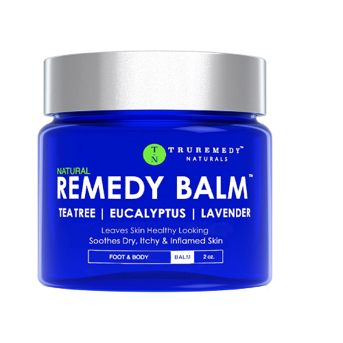 remedy balm tea tree oil against white background