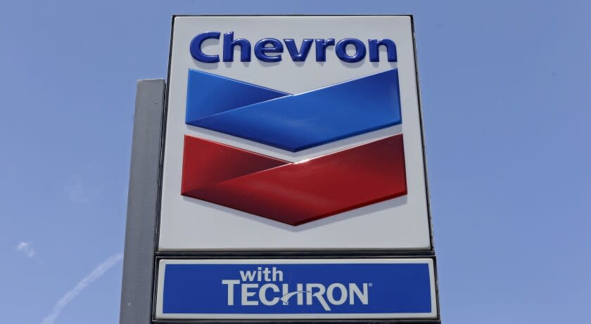 Chevron gas station sign