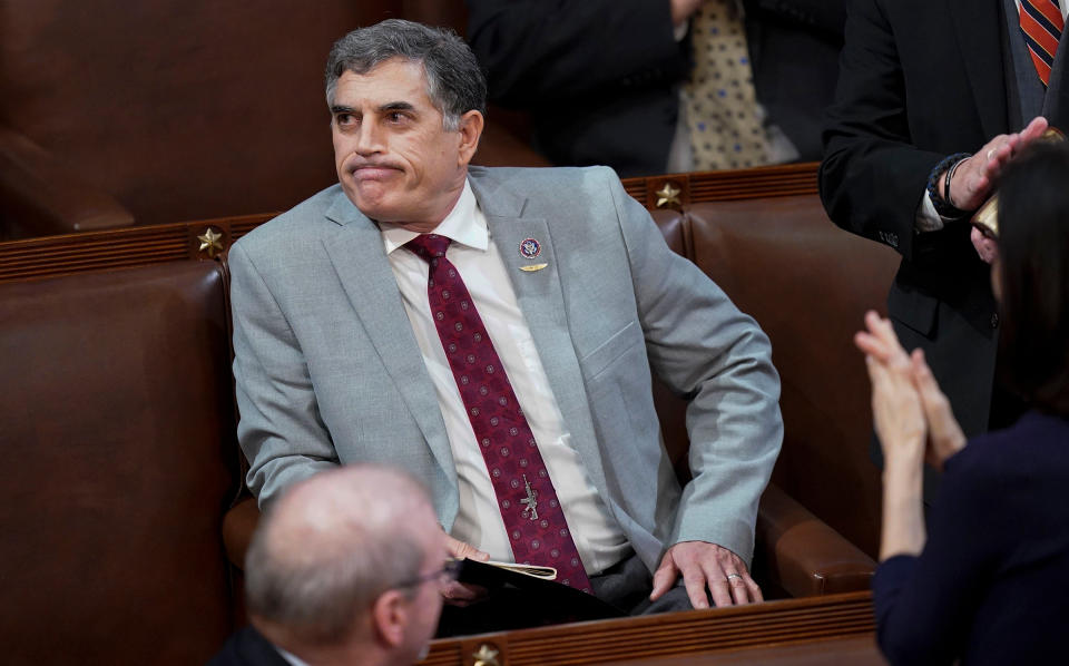 Andrew Clyde (R-Ga.) during a meeting of the 118th Congress on Friday, Jan. 6, 2023, in Washington, DC.<span class="copyright">Jabin Botsford—The Washington Post/Getty Images</span>