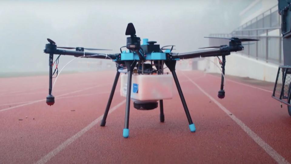 Drones can now be used to disinfect stadiums and other large areas