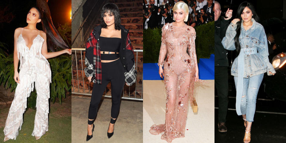 <p>Kylie Jenner may be best known for her beauty (the <span>changing hair</span> and <span>full lips</span>), but her style is just as dynamic. An ongoing look at her best outfits, from the <span>Kim-inspired</span> dresses to the red carpet gowns.</p>