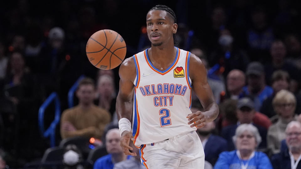 雷霆新星Shai Gilgeous-Alexander。(AP Photo/Sue Ogrocki)