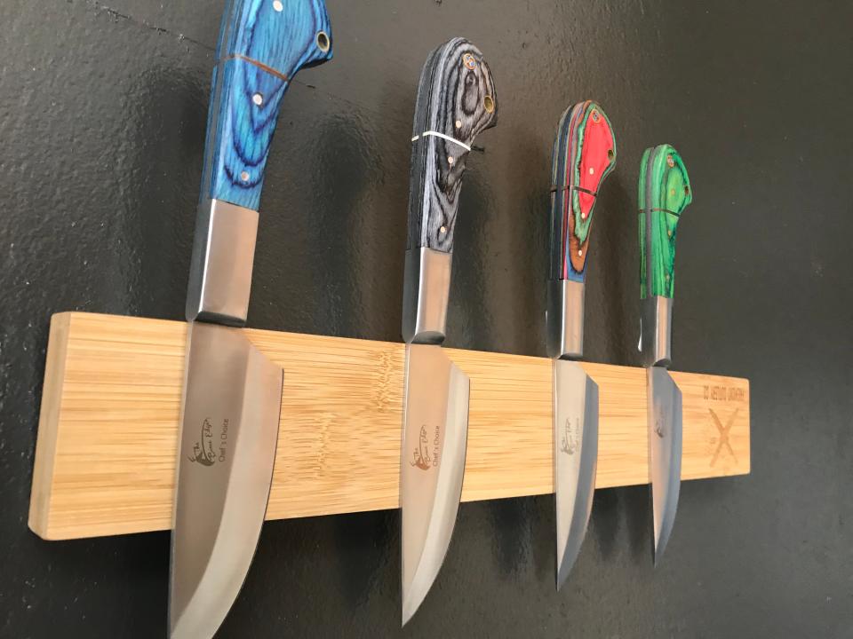 Fremont Cutlery Co. opened earlier this month at 823 W. State St. The new retail knife shop features pocket knives, throwing axes, swords and kitchen knives, as well as locally handmade hats.