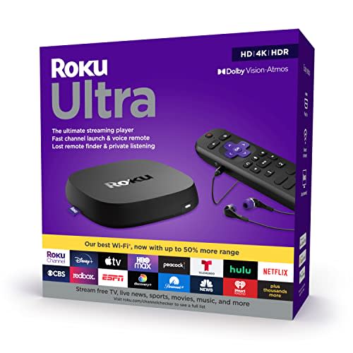 Roku Ultra | Streaming Device HD/4K/HDR/Dolby Vision with Dolby Atmos, Bluetooth Streaming, and…