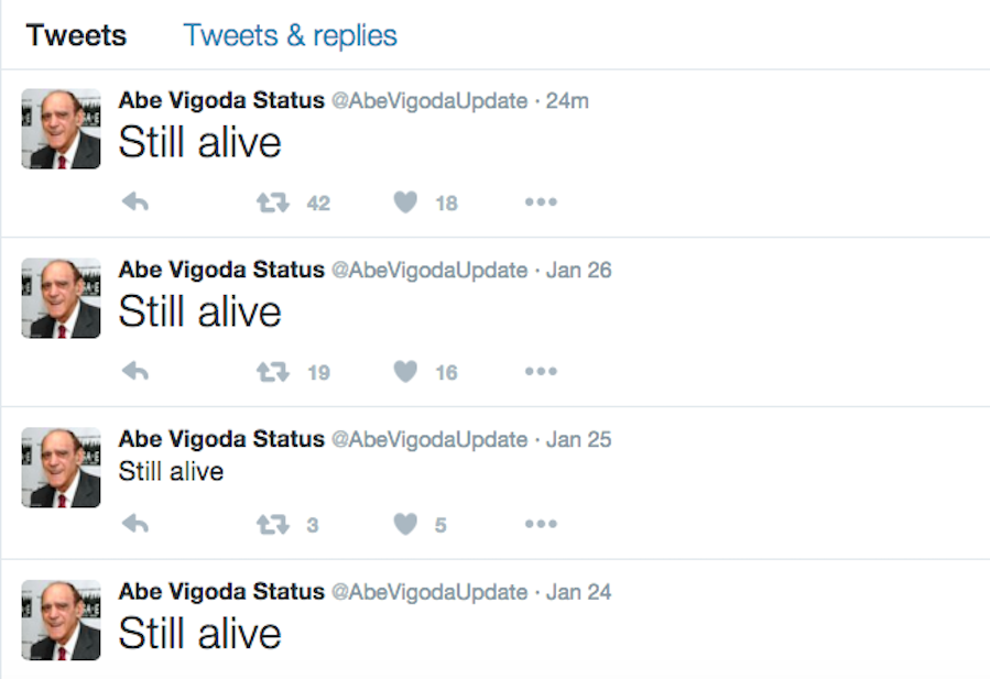 Abe Vigoda Is Dead